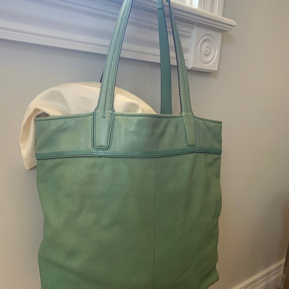 Coach Sea Foam Green Tote - Picture 3 of 5